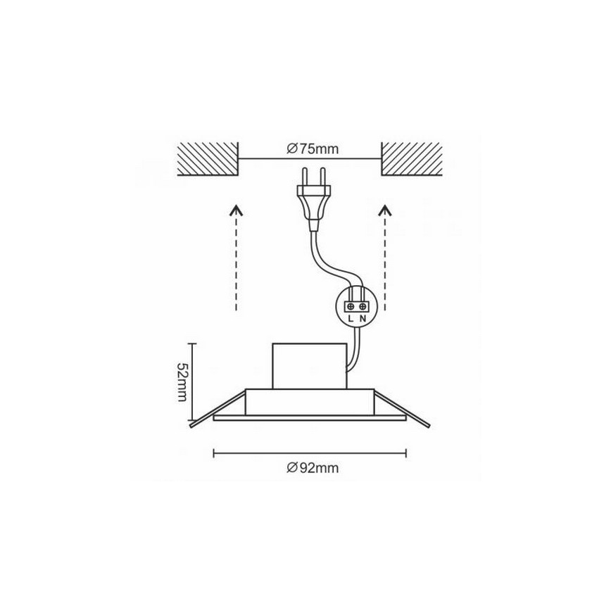 Lampada da incasso LED per bagno LED/7W/230V 4000K argento IP44