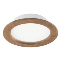 Lampada da incasso LED WOODY SPOT LED/16,5W/230V 4000K noce Ø 18,5 cm
