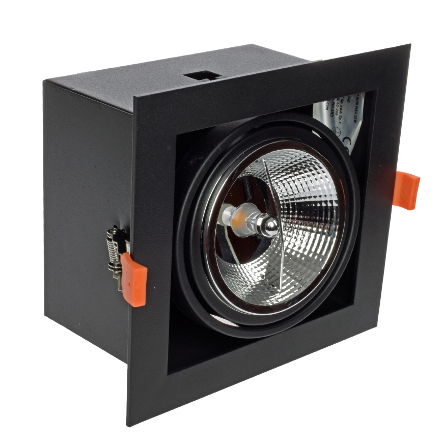 Lampada da incasso PLAZA AR111 1xGU10/12W/230V nero