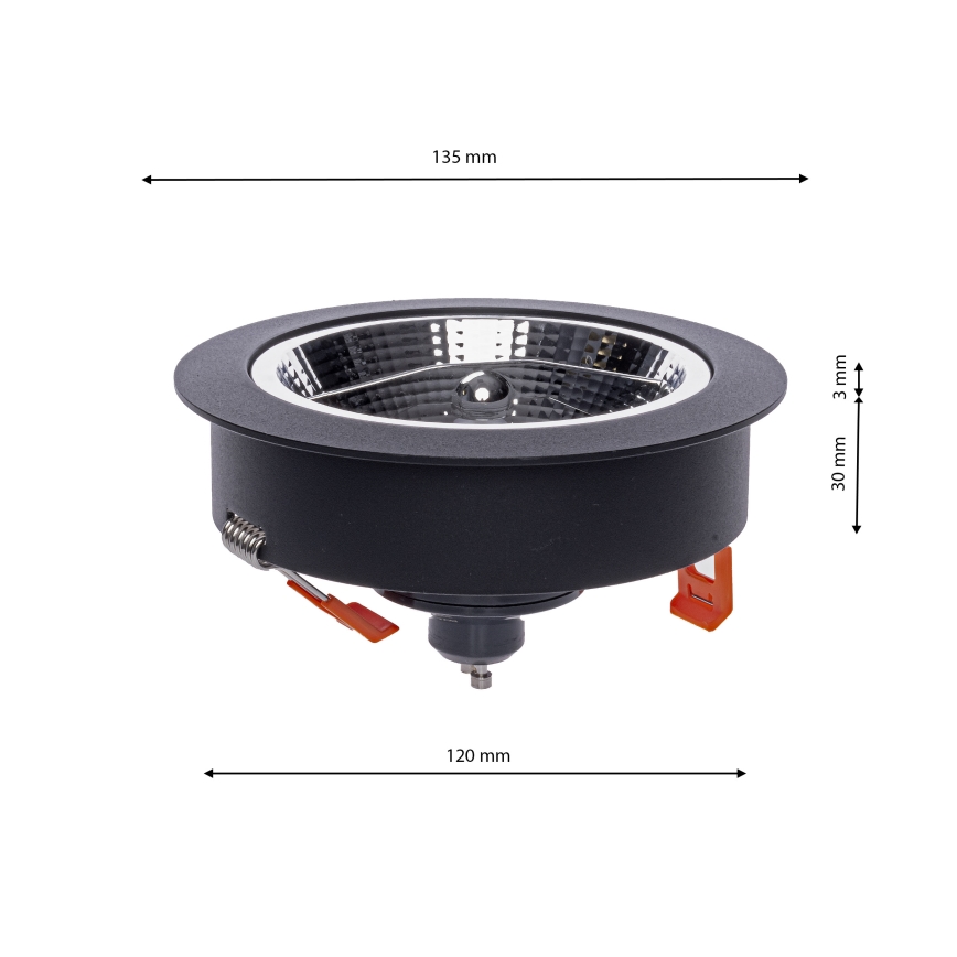 Lampada da incasso REDONDO 1xAR111 - GU10/25W/230V