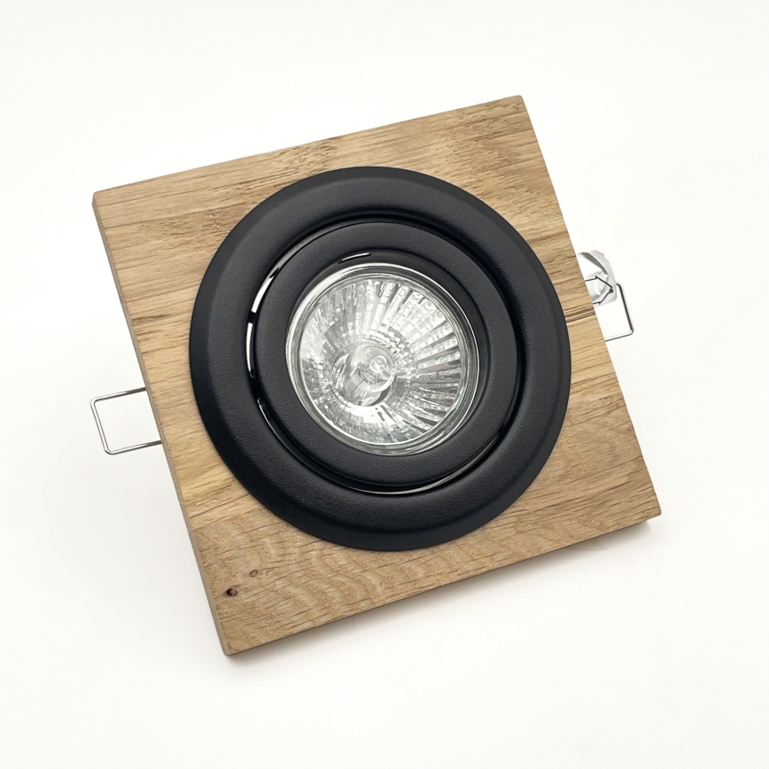 Lampada da incasso TOBBY 1xG9/20W/230V 11,5x11,5 cm quercia/nero