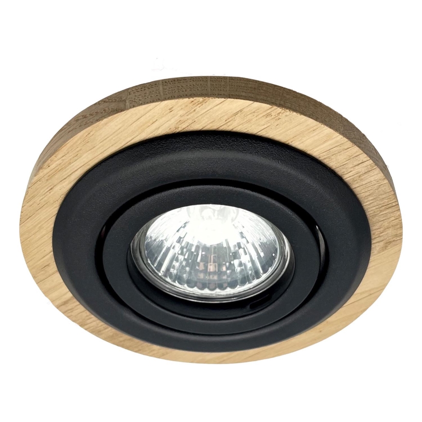 Lampada da incasso TOBBY 1xG9/20W/230V diametro 11,5 cm quercia/nero
