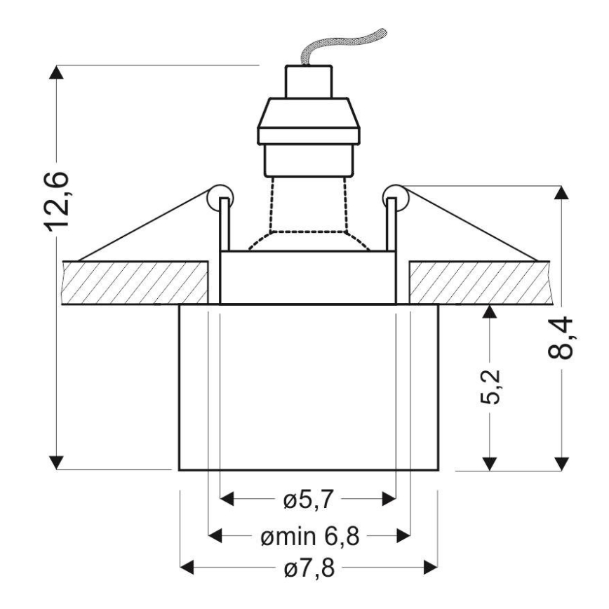 Faretto da incasso TUBA 1xGU10/50W/230V