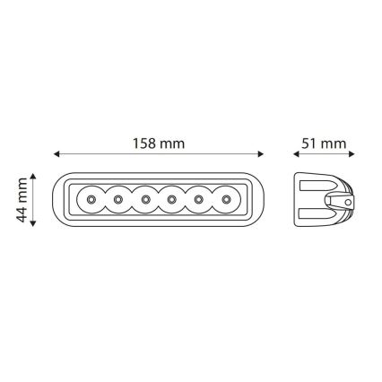 Lampada da lavoro LED EPISTAR LED/18W/10-30V IP67 6000K