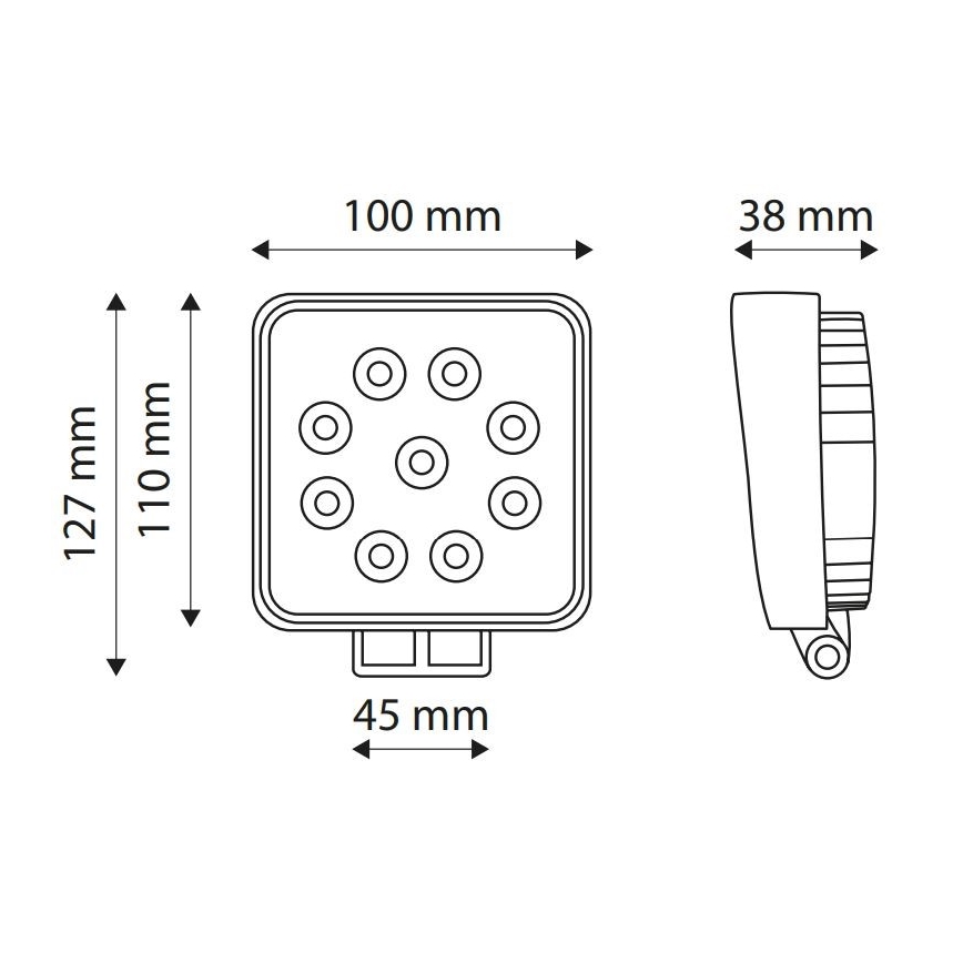 Lampada da lavoro LED EPISTAR LED/27W/10-30V IP67 6000K