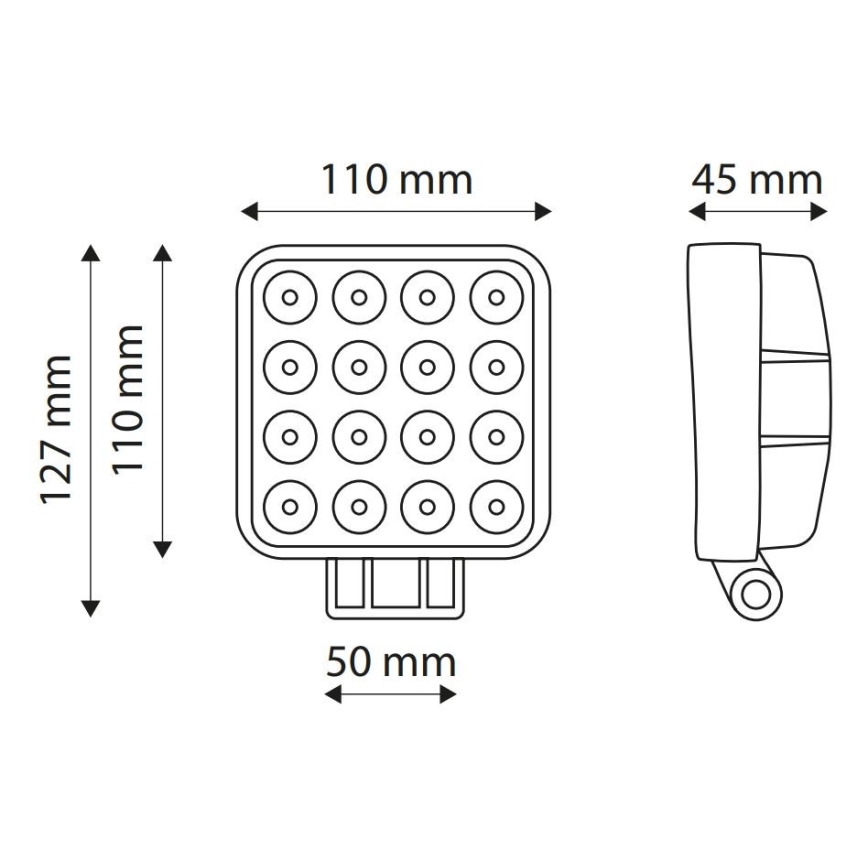 Lampada da lavoro LED EPISTAR LED/48W/10-30V IP67 6000K