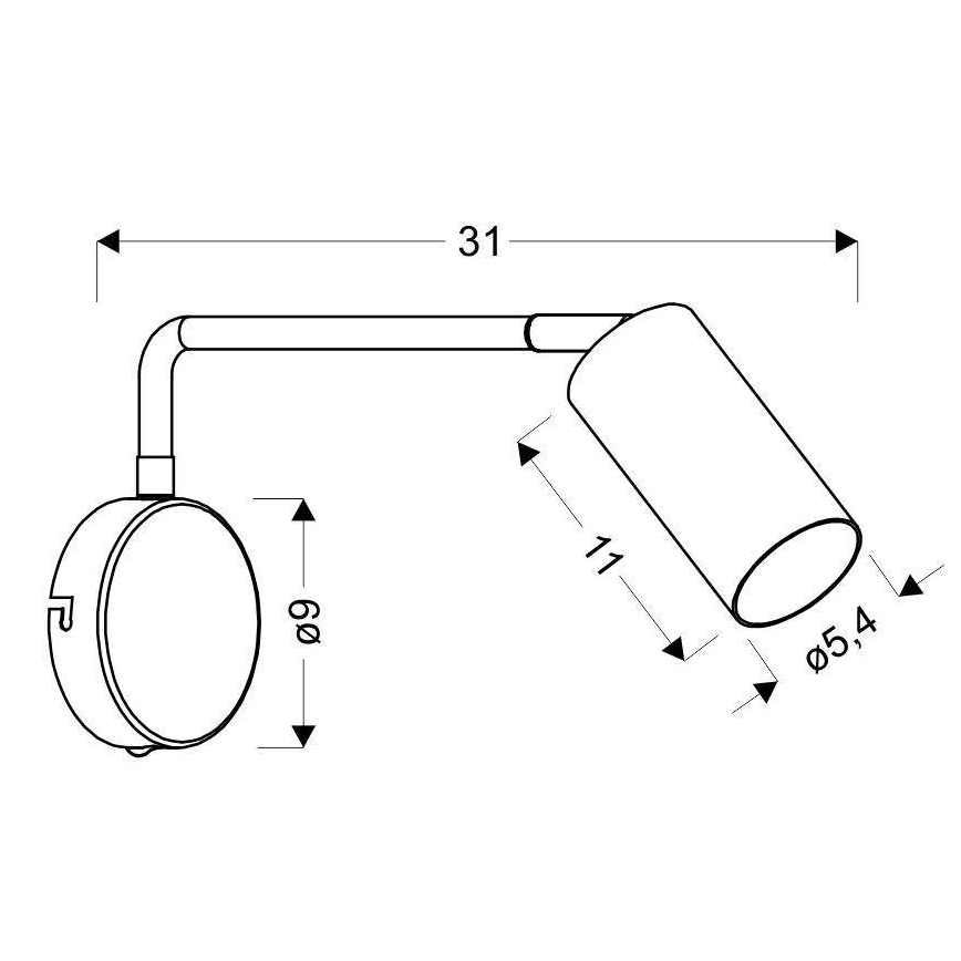 Lampada da muro TINA 1xGU10/15W/230V nero/oro