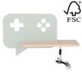 Lampada da parete a LED per bambini con mensola CONSOLE LED/5W/230V verde