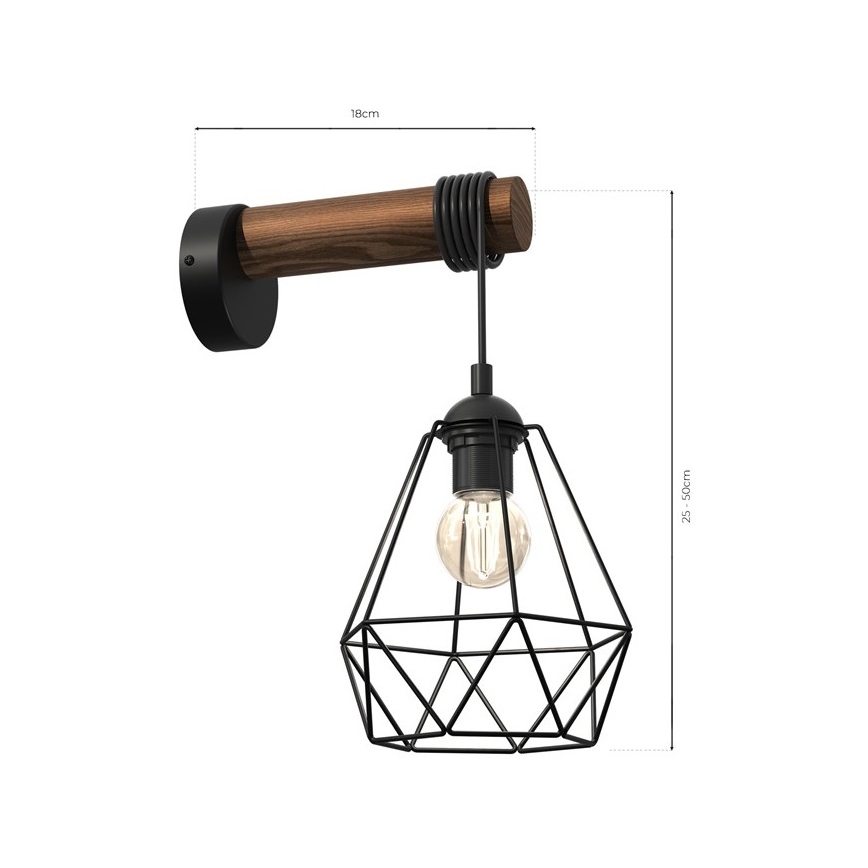 Lampada da parete ACERO 1xE27/60W/230V