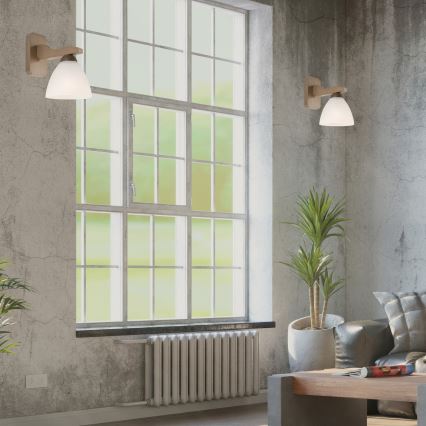 Lampada da parete ADRIANO 1xE27/60W/230V faggio