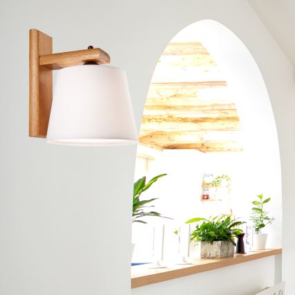 Lampada da parete AIDA 1xE27/60W/230V rovere