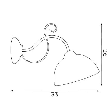 Lampada da parete ANTICA 1xE27/60W/230V