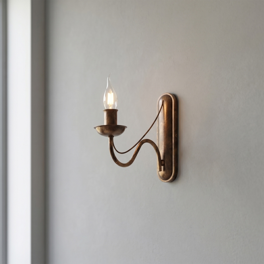 Lampada da parete ANTON 1xE14/60W/230V bronzo