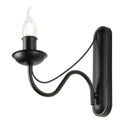 Lampada da parete ANTON 1xE14/60W/230V nera