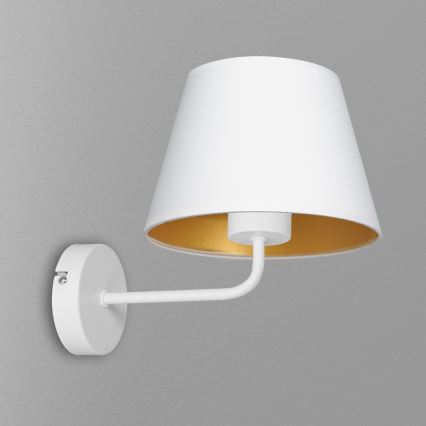 Lampada da parete ARDEN 1xE27/60W/230V bianco/oro