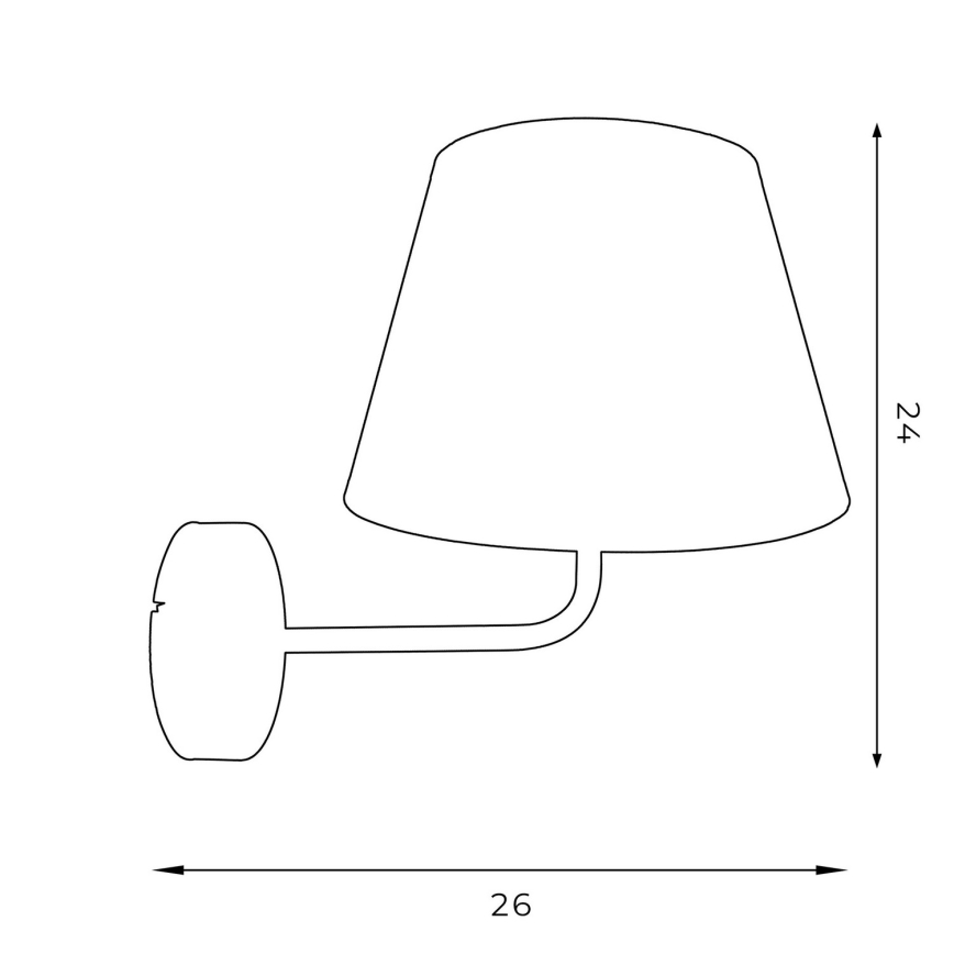 Lampada da parete ARDEN 1xE27/60W/230V nero/oro
