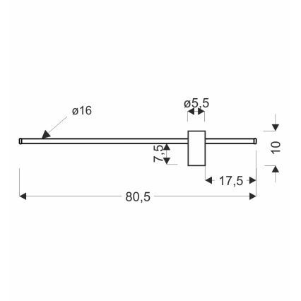 Lampada da parete ARIAN LED/13W/230V nera