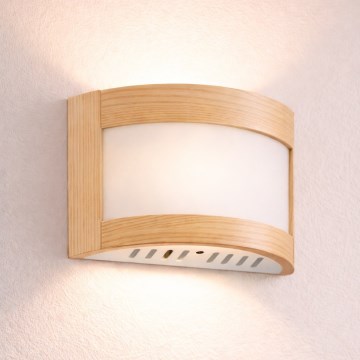 Lampada da parete ELODIE 1xE27/60W/230V faggio