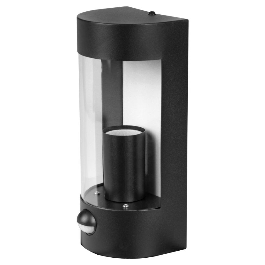 Lampada da parete per esterno con sensore di movimento 1xE27/15W/230V IP44 nero
