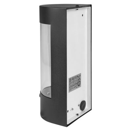 Lampada da parete per esterno con sensore di movimento 1xE27/15W/230V IP44 nero