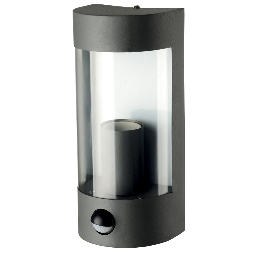 Lampada da parete per esterno con sensore di movimento 1xE27/15W/230V IP44 nero
