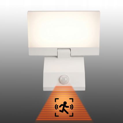 Lampada a parete per esterni LED con sensore di movimento LED/18W/230V IP44 bianco