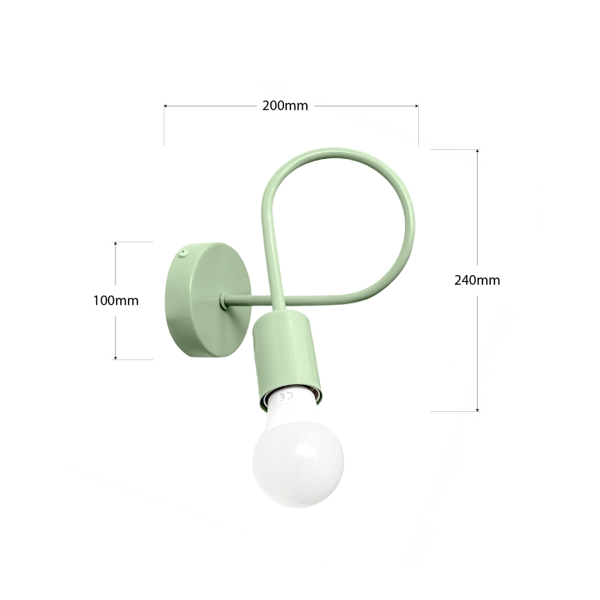 Lampada da parete flessibile OXFORD 1xE27/15W/230V verde