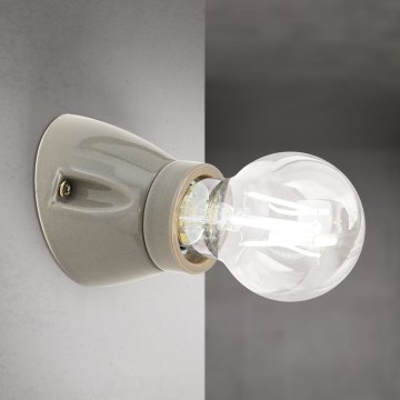 Lampada da parete FROST 1xE27/60W/230V grigia