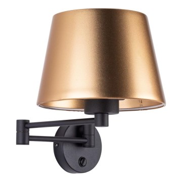 Lampada da parete GLORY 1xE27/15W/230V dorata/nera