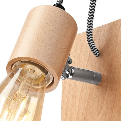 Lampada da parete GUSTAVO 1xE27/60W/230V faggio