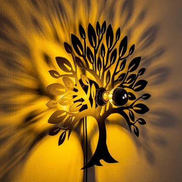 Lampada da parete HEART TREE 1xE27/40W/230V nera