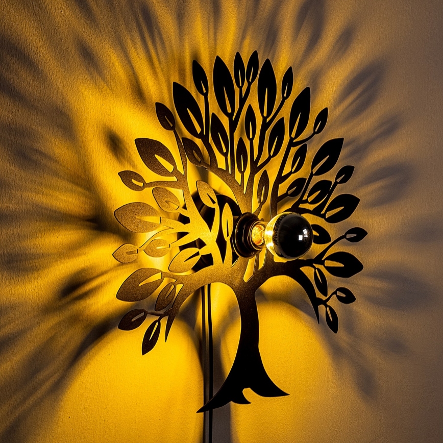 Lampada da parete HEART TREE 1xE27/40W/230V nera