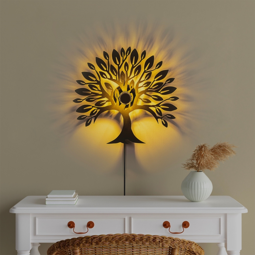 Lampada da parete HEART TREE 1xE27/40W/230V nera