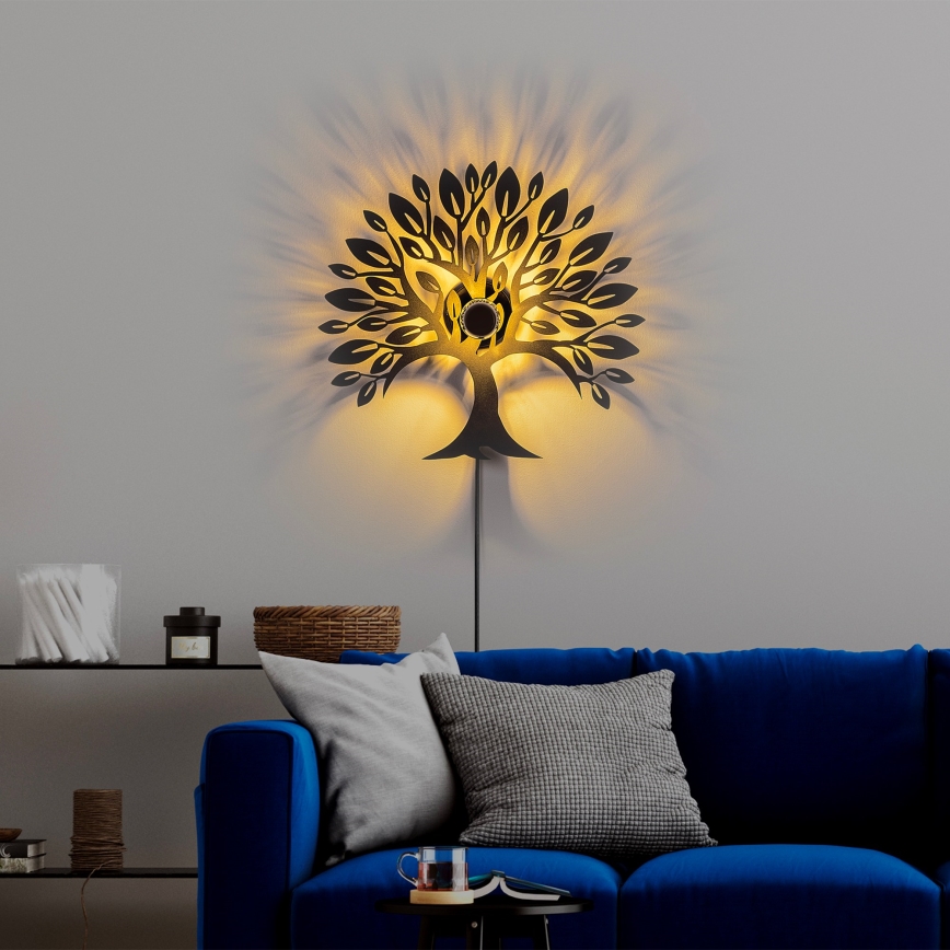 Lampada da parete HEART TREE 1xE27/40W/230V nera
