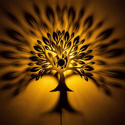 Lampada da parete HEART TREE 1xE27/40W/230V nera