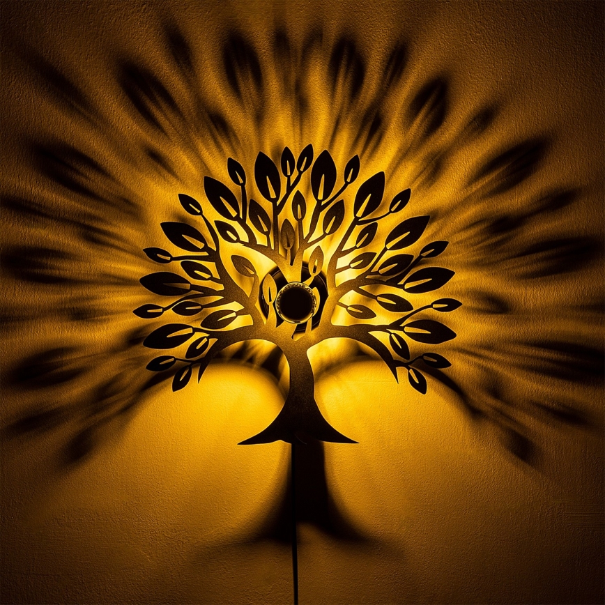 Lampada da parete HEART TREE 1xE27/40W/230V nera