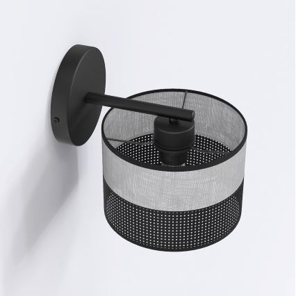 Lampada da parete KARBON 1xE27/15W/230V nera/grigia