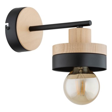 Lampada da parete LARSO 1xE27/15W/230V nero/beige