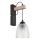 Lampada da parete LEANDRA 1xE27/15W/230V rovere/nero