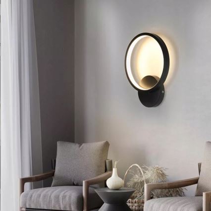 Lampada da parete LED/14W/230V nero
