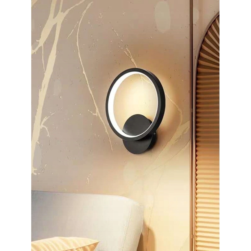 Lampada da parete LED/14W/230V nero