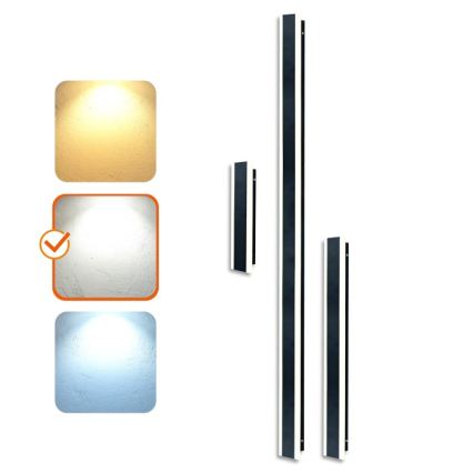 Lampada da parete LED da esterno MIRANA S LED/25W/230V 4000K IP44 120 cm nera