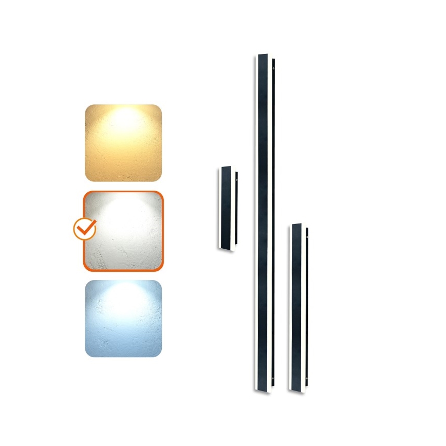 Lampada da parete LED da esterno MIRANA S LED/25W/230V 4000K IP44 120 cm nera