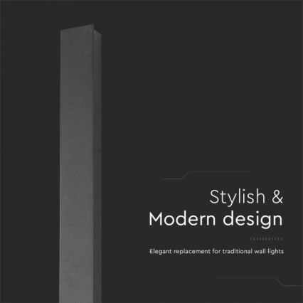 Lampada da parete LED per esterni 10 W/230 V 4000 K IP65 51 cm nero