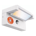 Lampada da parete LED per esterni con sensore di movimento e sensore crepuscolare LED/25W/230V 3000/4000/6500K IP54 bianco