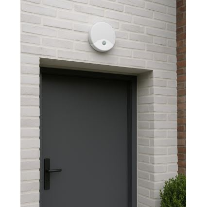 Lampada da parete LED per esterni con sensore di movimento, LED/18W/230V, IP44, bianca