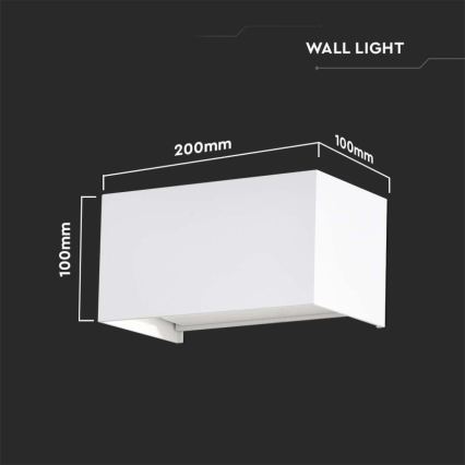 Lampada da parete LED per esterni LED/24W/230V 3000K IP65 bianco