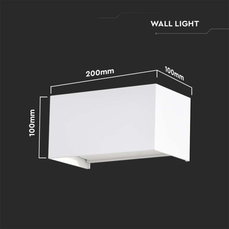 Lampada da parete LED per esterni LED/24W/230V 3000K IP65 bianco