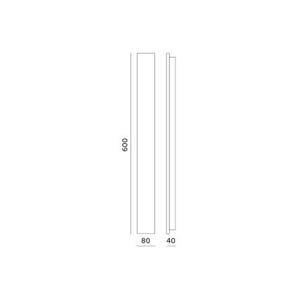 Lampada da parete LED per esterni MIRANA S LED/12W/230V 4000K IP44 60 cm nera