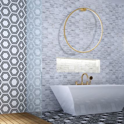 Lampada da parete LED SATURNO LED/46W/230V diam. 80 cm IP44 oro